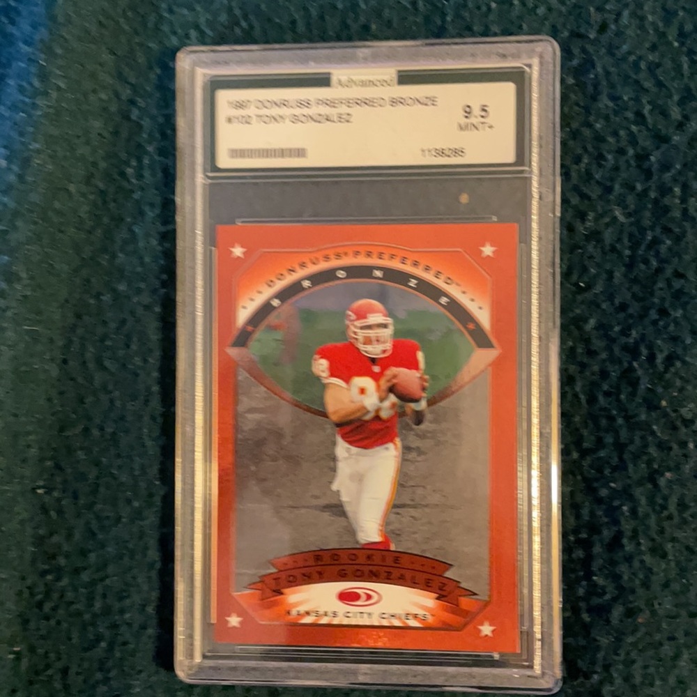 Tony Gonzalez DonRuss preferred rookie card